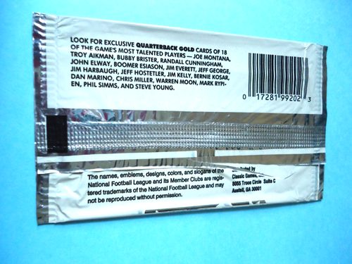 1991-92 Pro Line Collection Football card wrapper - NFL - Bild 2 von 2