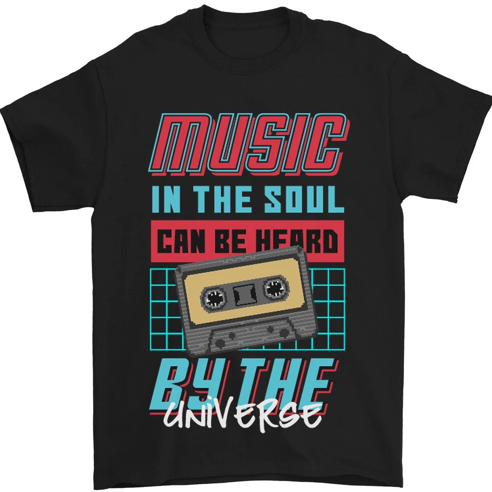 Musique Dans L'Âme Entendue Par L'Univers T-Shirt Pour Hommes 100% Coton - Photo 1/4