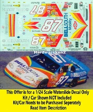 NASCAR DECAL #87 BELLSOUTH 1999 BGN CHEVROLET MONTE CARLO JOE NEMECHEK  1/24