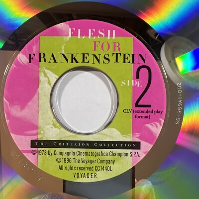 Flesh for Frankenstein The Criterion Collection Laserdisc Andy