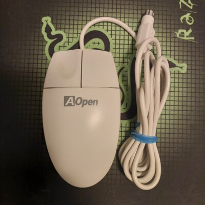 Logitech Aopen PS/2 Vintage Retro Mouse Mechanical Roller Ball