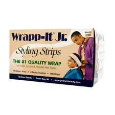 Graham Beauty Wrapp-It Jr. Styling Strip Refills 9 packs of 40 strips, White