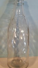 VINTAGE PEPSI COLA 10 OZ. CLEAR GLASS BOTTLE RIBBED HAS A  # "80"