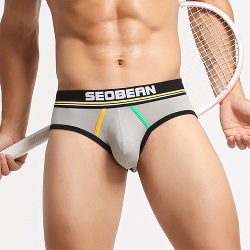 Sexy Herren Slips niedrig tailliert trendy Unterwäsche schnell trocknend Baumwolle männlich Höschen - Bild 11 von 27