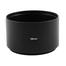 58mm Universal Camera Lens Hood Sun Shade Protector Sleeve Cover Aluminum Black