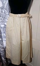 Handmade Vintage Cream Skirt With Crochet Belt