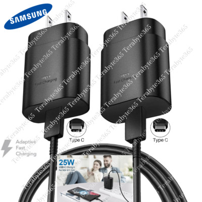 25W Type C to Type C Super Fast Charger Wall Adapter USB C Cable For Samsung S23