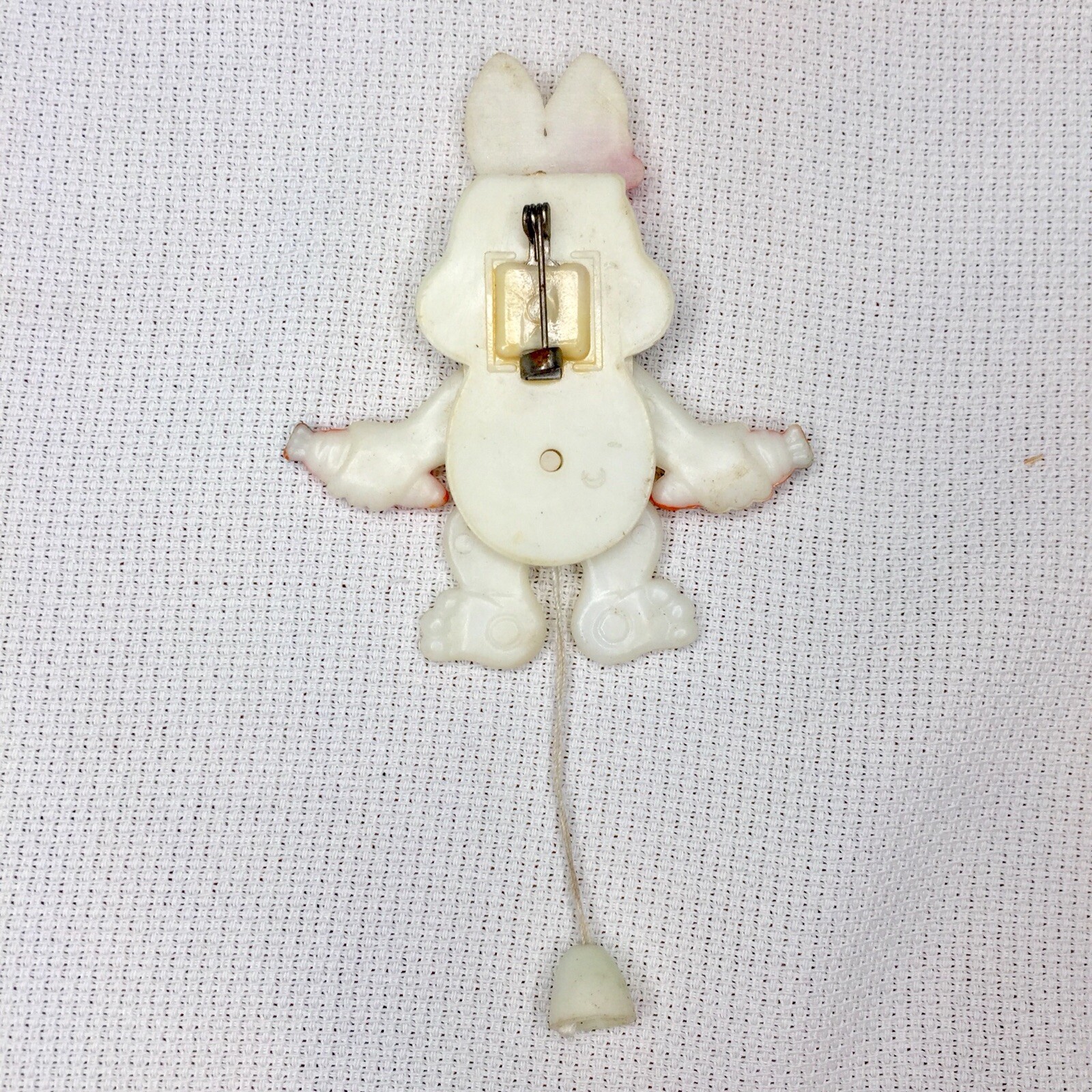 Vtg String Pull Moving Brooch Pin Mechanical Plas… - image 6