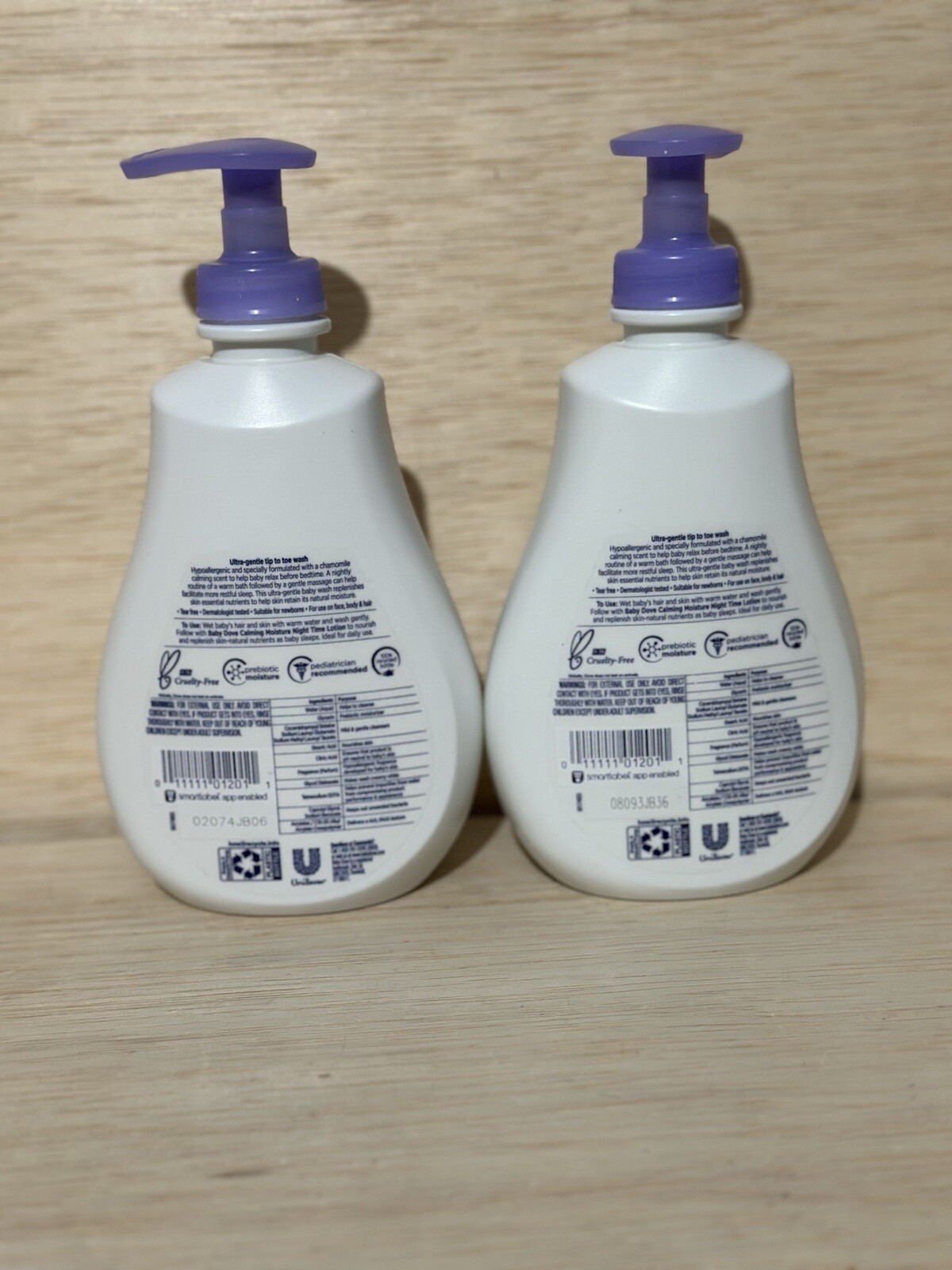 Lot Of 2-Dove Calming Moisture Sensitive Skin Night Time Wash - 13 oz Ea