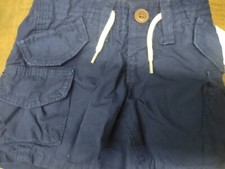 Baby Gap Baby Boy 3-6 Months Navy Cotton Cargo Shorts New With Tags