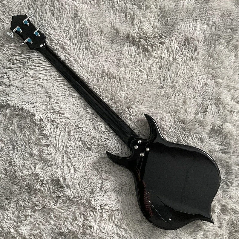 Bajo Simmons Punisher 4 Cuerdas PB Negro Diamante Incrustación Pastillas SSS Foto 3 de 4