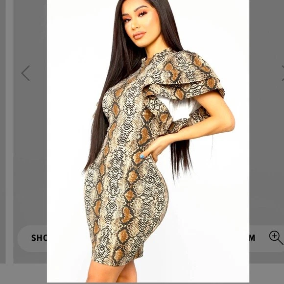 Snakeskin dress fashion nova 2025