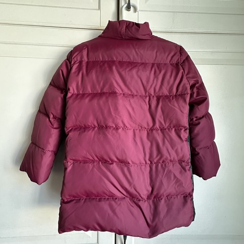 Vince Puffer Coat Jacket Girls 4 Asymmetrical Red Rosewood Down Winter Jacket - Picture 9 of 9