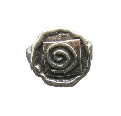 Genuine Sterling Silver Ring Spiral Solid Hallmarked 925 Handmade