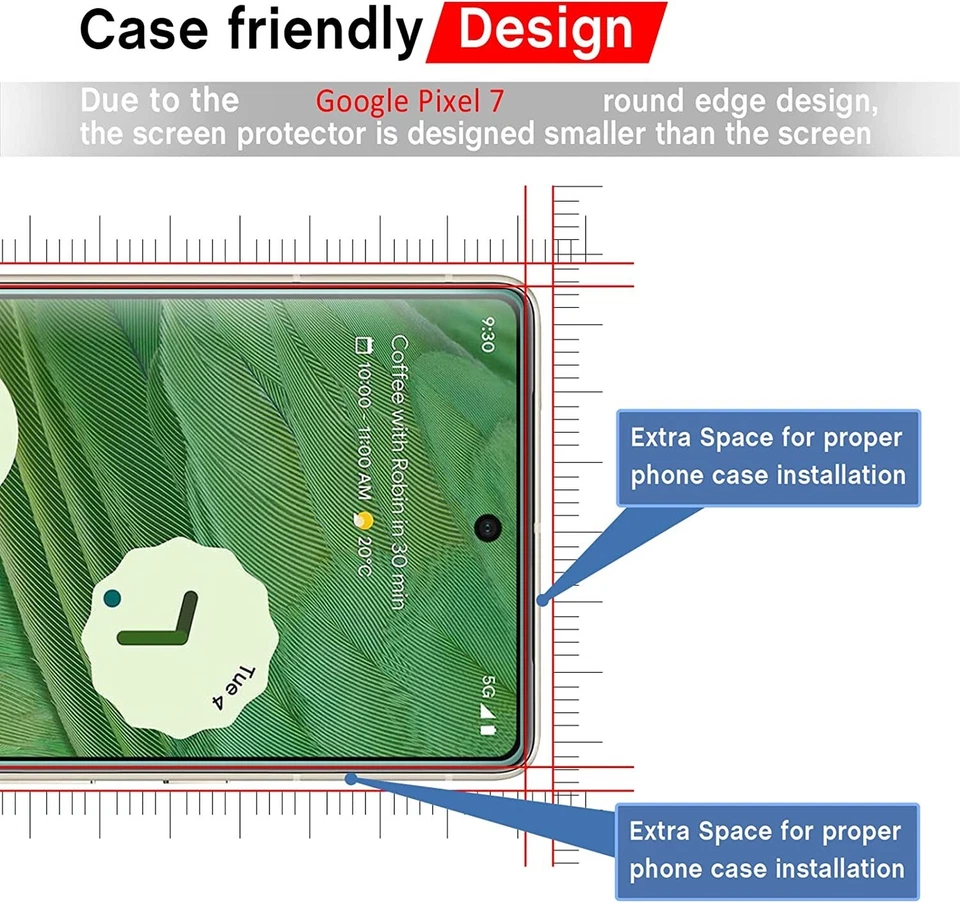For Google Pixel 3a 4 4a 5a 5G 6 7 Gorilla Tempered Glass Screen Protector Cover - Image 4 of 4