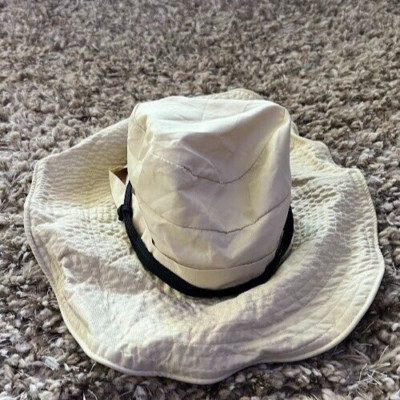 Vintage San Diego Hat Co Beige Bucket Hat Women\'s Sun Hat Polyester Beach NWT NWT Vintage Bucket Hat San Diego Hat Co Sun Hat Beige Fabric  main image 3