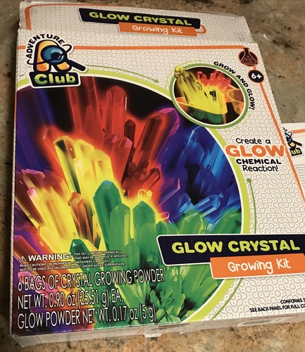 Adventure Club Glow Crystal Growing Kit-Unused Open Box-Easter Basket Gift!! - Picture 2 of 6