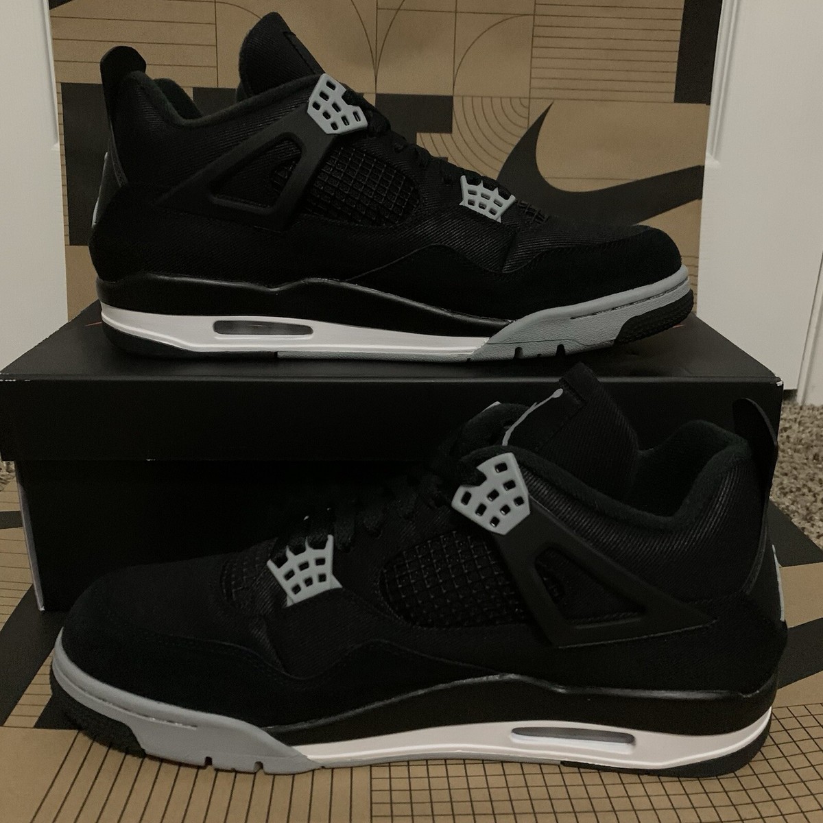 Jordan 4 Retro Black Canvas - Size 11.5M - DH7138-006 Brand New