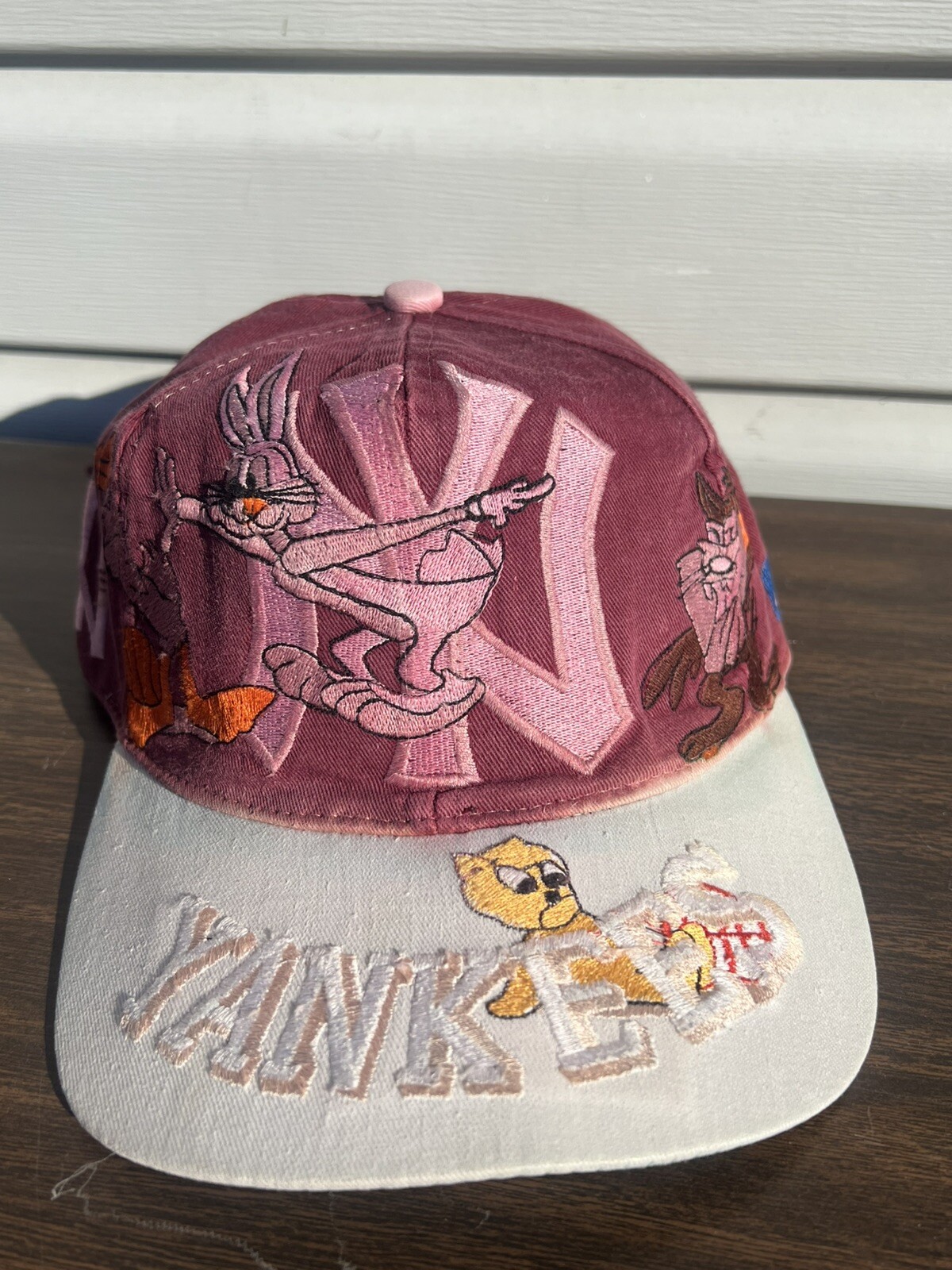 Vintage 90s New York Yankees Looney Tunes MLB Baseball Cap  