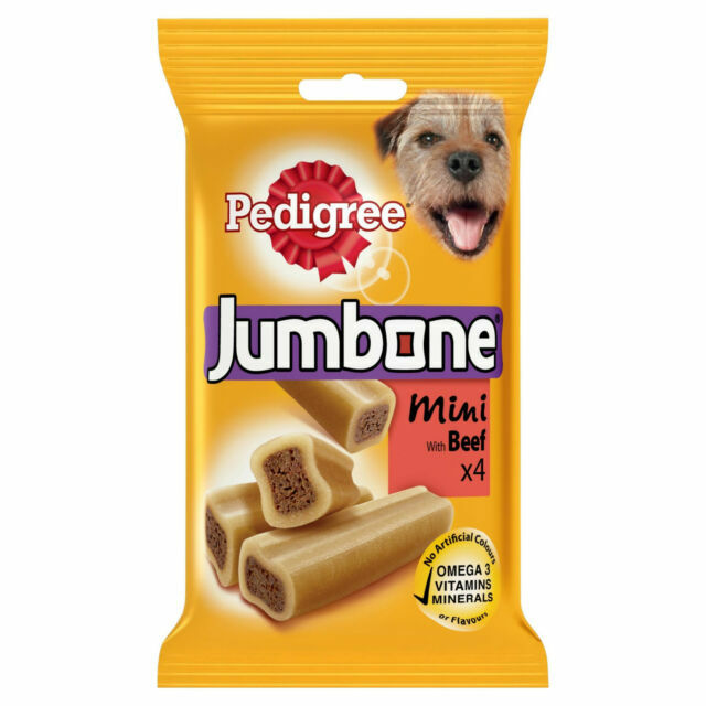 Pedigree jumbone omega 3 small beef bone s 4pcs 0.18kg (5998749110409)