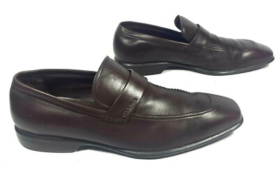 Calvin Klein Men’s Bronw Leather Bit Slip-On Loafers Calvin Klein Mens Horse bit Loafers Shoes Slip on Brown  main image 4