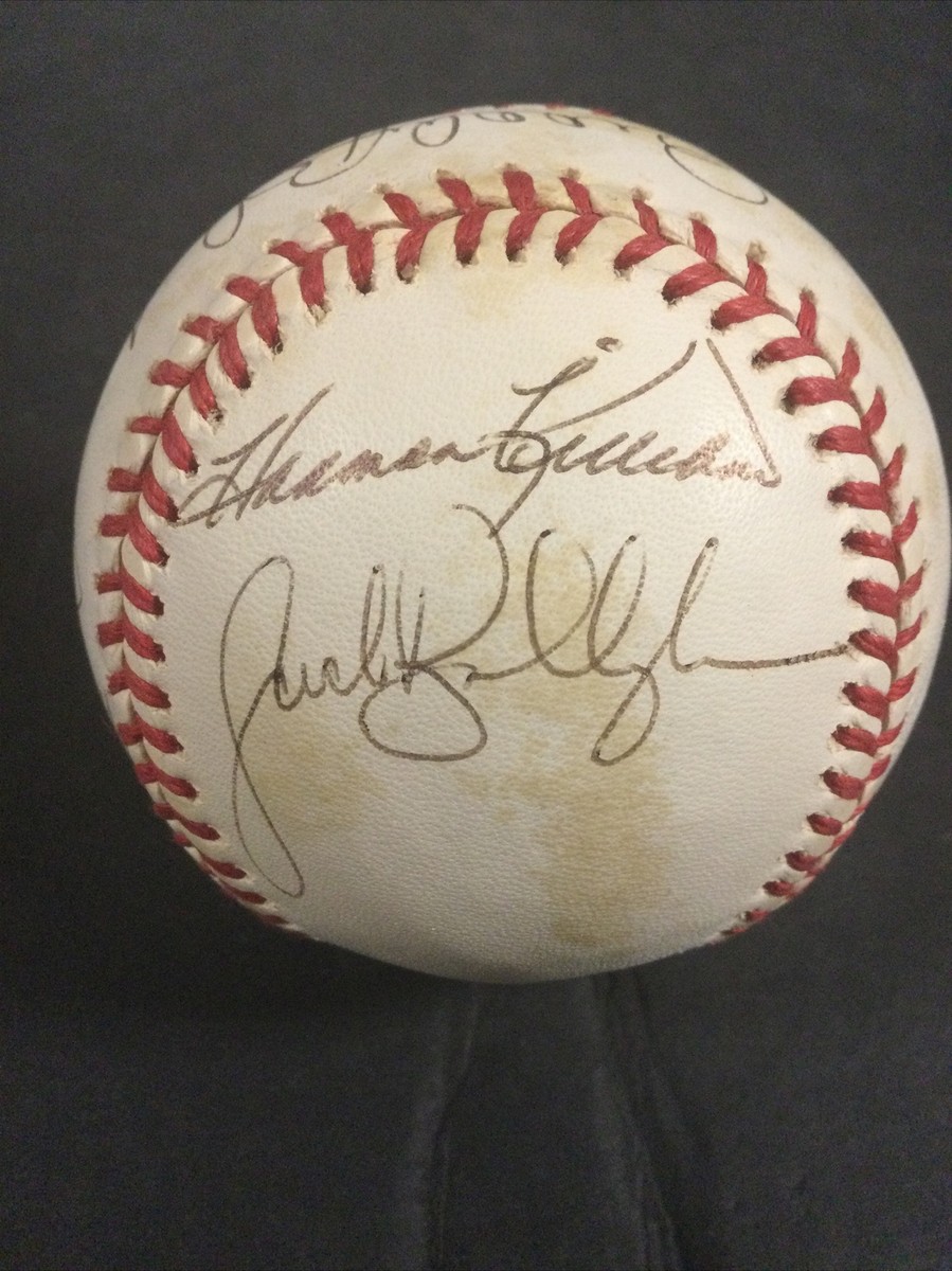 Hall Of Famers And Stars Multi-Signed Rawlings Baseball JSA LOA BB