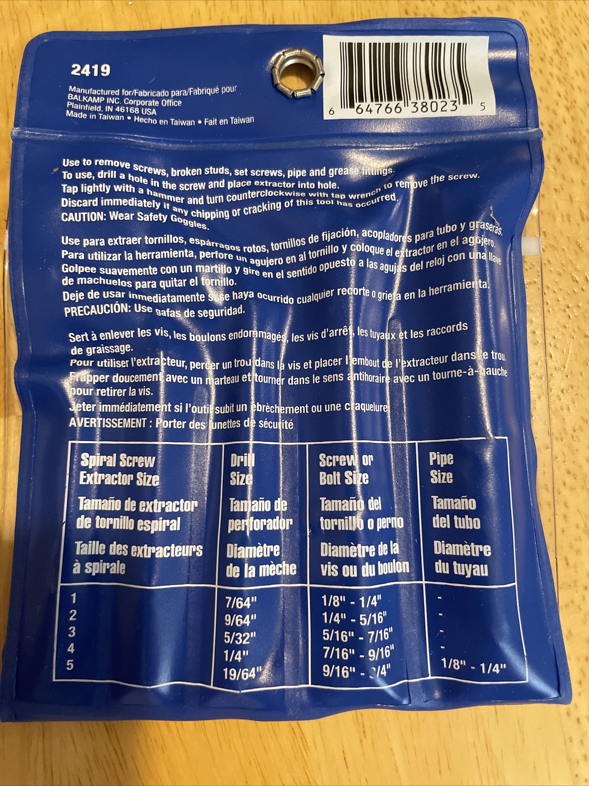 NAPA Spiral Screw Extractor Kit NAPA 2419