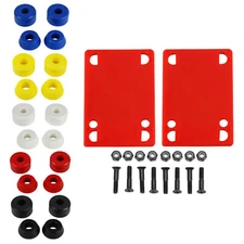 Skateboard Dimebag Bushings Choose Color 4mm Red Risers + 1" Phillips Hardware