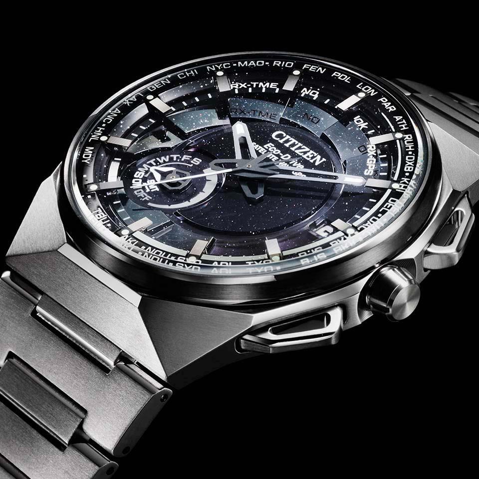 カラ松 Satellite Wave X Blue Dial Super Titanium Bracelet CC3097-52L