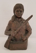 Davy Crockett Indian Scout Metal Copper Bank ( No Stopper)