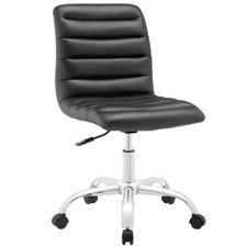 Modway Furniture Ripple Armless Mid Back Office Chair, Black - EEI-1532-BLK