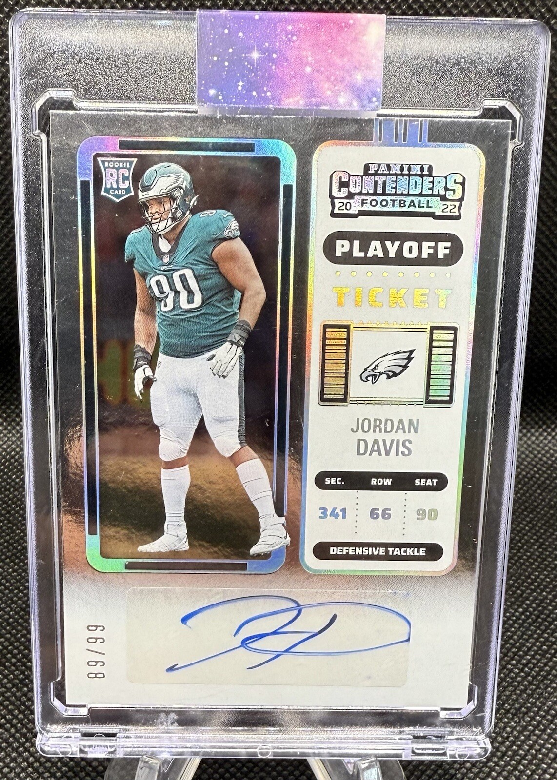 2022 Contenders - JORDAN DAVIS - Playoff Ticket /99 - Rookie RC Auto - Eagles