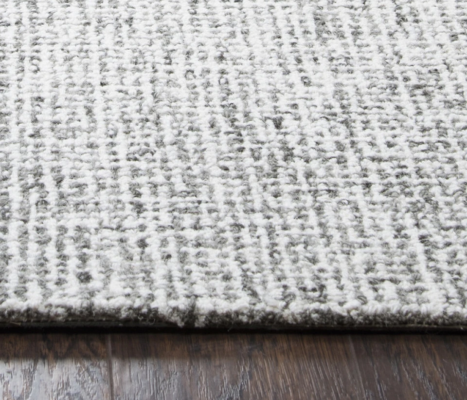 Rizzy Rugs Gray Distressed Single-Color Faded Contemporary Area Rug Solid BR351A - Image 2 of 3