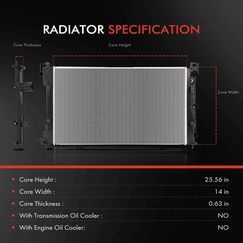 Radiador sem refrigerador de óleo para Toyota 86 17-20 Scion Subaru BRZ 13-20 FR-S 13-16 - Imagem 2 de 4