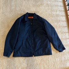 Red Kap Men  s Slash Pocket Quilt-Lined Jacket Front Zipper Dark Navy M-XXL