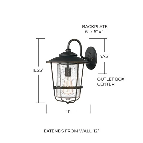 Capital Creekside 16 1/4"H Old Bronze Outdoor Wall Light - Picture 2 of 3