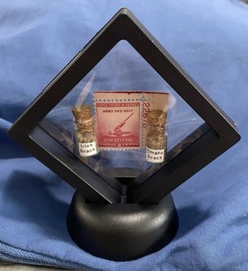 WW2,D-Day,Normandy,Utah & Omaha Beach Sand w/COA,& (EOR) 1940 U.S.Two Cent Stamp