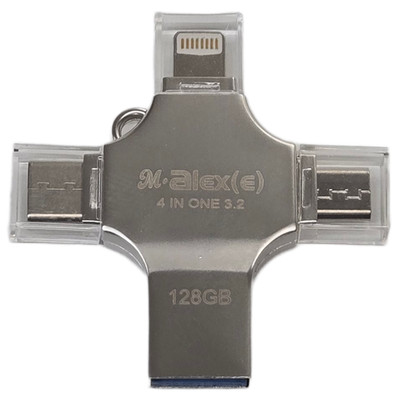 4in1 128GB USB3.2 Flash Drive Speicherstick Für iPhone 15 16 iPad OTG Android PC