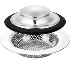Sink Drain Strainer Stopper, Stainless Steel Garbage Disposal Plug, Sink Stra...