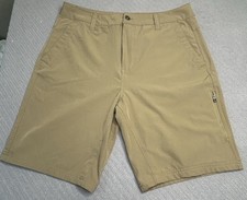Gerry Men  s Trail Shorts 4-way Stretch, Zip Pockets Tan Men  s Size 32