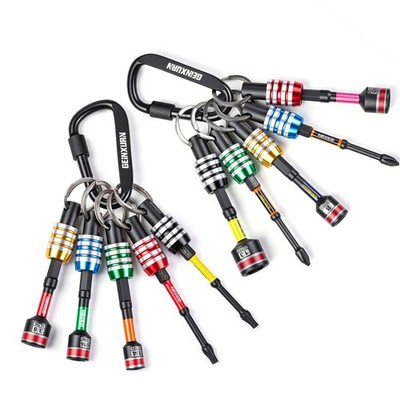 20Pcs Bit Holder Key Chain,1/4'' Hex Shank Handed Quick Change&Release Extensi...