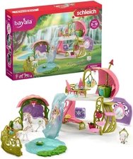 Bayala - 71 PC Glittering Flower House Playset with Fairy Figure, 2 Cute Unicorn