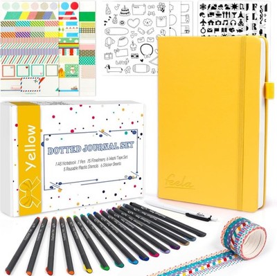 feela Dotted Journal Set Yellow New