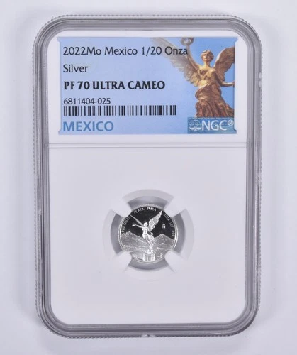 2022 Mexico 1/20 Onza Proof Silver PF70 NGC Mexico Lbl *3625