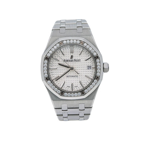Audemars Piguet Royal Oak 37MM White Dial Factory Diamond - 15...