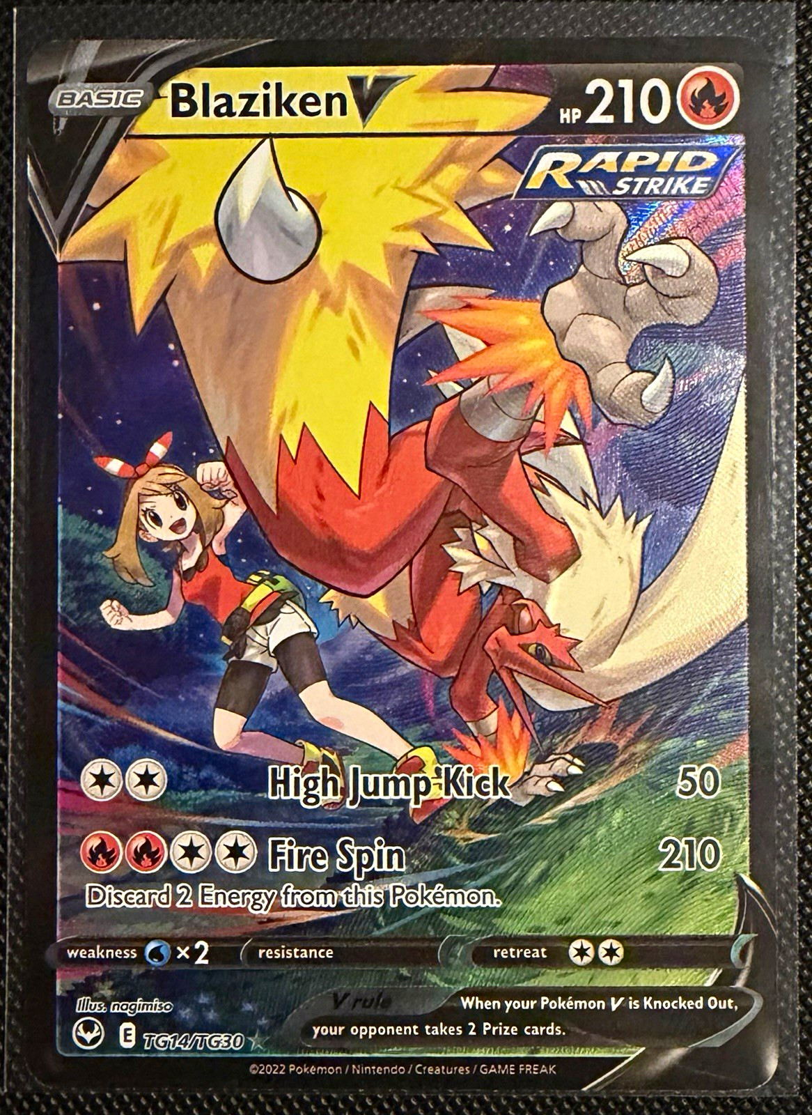Pokémon: Silver Tempest “Blaziken V” TG14/TG30 Holo