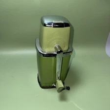 Vintage Sears Swing Away Ice Crusher Manual Hand Crank Avocado Green Retro