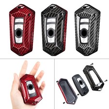 Carbon Fiber Key Fob Case Cover Shell For BMW 1 2 3 4 5 6 7 Series X3 X5 Auto