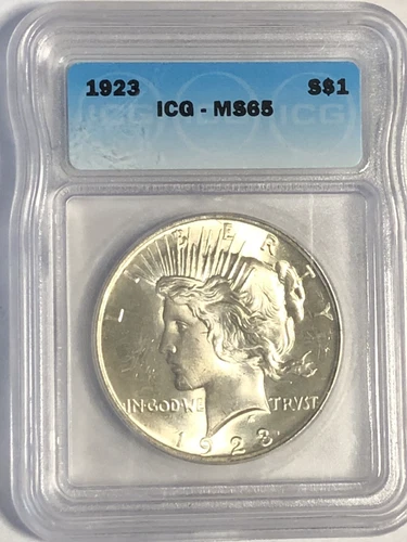 1923 PEACE "ICG MS65" - STUNNING COLOR, LUSTER, HIGH POINTS - INCREDIBLE COIN💥✅