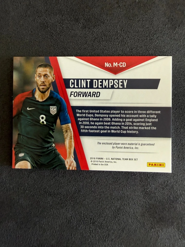 2016 Panini US Team - Mem /25 Clint Dempsey #M-CD - Image 2 of 2